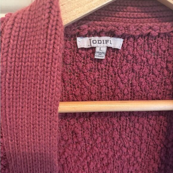 Anthropologie JODIFL Textured Knit Cardigan - Rust - Picture 3 of 4